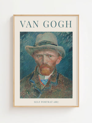Van Gogh - Self Portrait Plakat - 21 x 29.7 cm (A4) - Nellastore