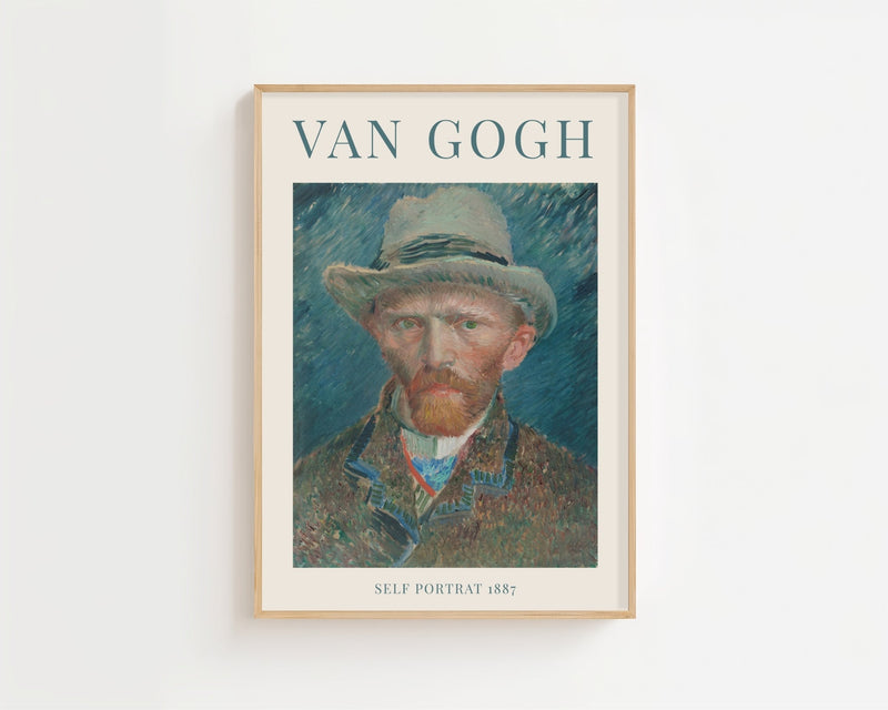 Van Gogh - Self Portrait Plakat - 21 x 29.7 cm (A4) - Nellastore