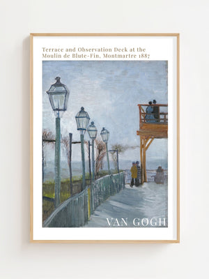 Van Gogh - Terrace And Observation Deck At The Moulin De Blute - Fin, Montmartre Plakat - 21 x 29.7 cm (A4) - Nellastore