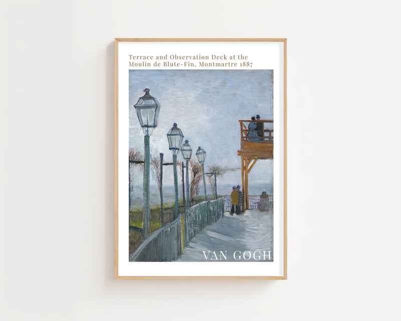 Van Gogh - Terrace And Observation Deck At The Moulin De Blute - Fin, Montmartre Plakat - 21 x 29.7 cm (A4) - Nellastore
