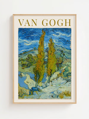 Van Gogh - Two Poplars In The Alpilles Near Saint - Rémy Plakat - 21 x 29.7 cm (A4) - Nellastore