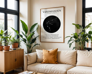 Vandmanden Stjernetegn Plakat - 21 x 29.7 cm - Nellastore