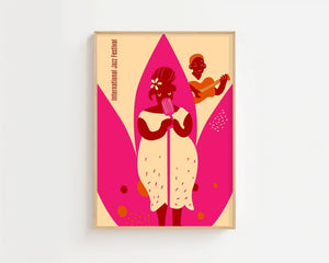 Velvet Stage Jazz Plakat - 21 x 29.7 cm - Nellastore