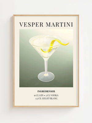 Vesper Martini Plakat - 21 x 29.7 cm (A4) - Nellastore