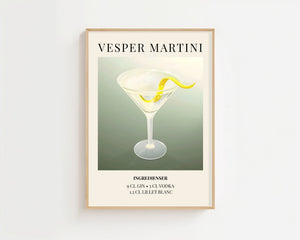Vesper Martini Plakat - 21 x 29.7 cm (A4) - Nellastore