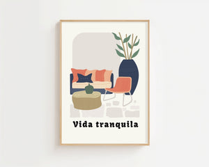 Vida Tranquila Corner Plakat - 21 x 29.7 cm - Nellastore