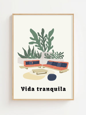 Vida Tranquila Plakat - 21 x 29.7 cm - Nellastore