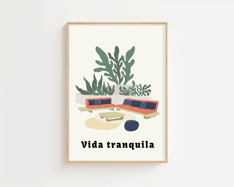 Vida Tranquila Plakat - 21 x 29.7 cm - Nellastore