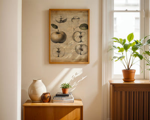 Vintage Apple Study Plakat - 21 x 29.7 cm (A4) - Nellastore