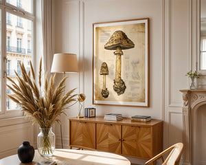 Vintage Mushroom Study Plakat - 21 x 29.7 cm (A4) - Nellastore
