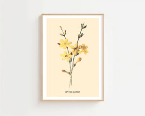 Vinter Jasmin Plakat - 21 x 29.7 cm (A4) - Nellastore