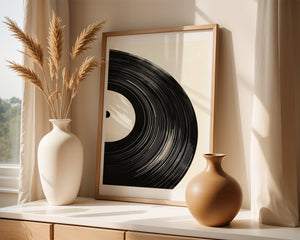 Vinyl Record Close Up Plakat - 21 x 29.7 cm (A4) - Nellastore