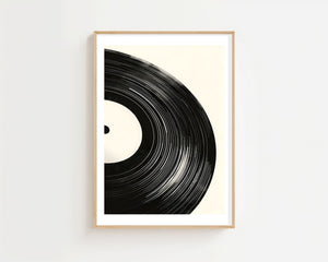 Vinyl Record Close Up Plakat - 21 x 29.7 cm (A4) - Nellastore