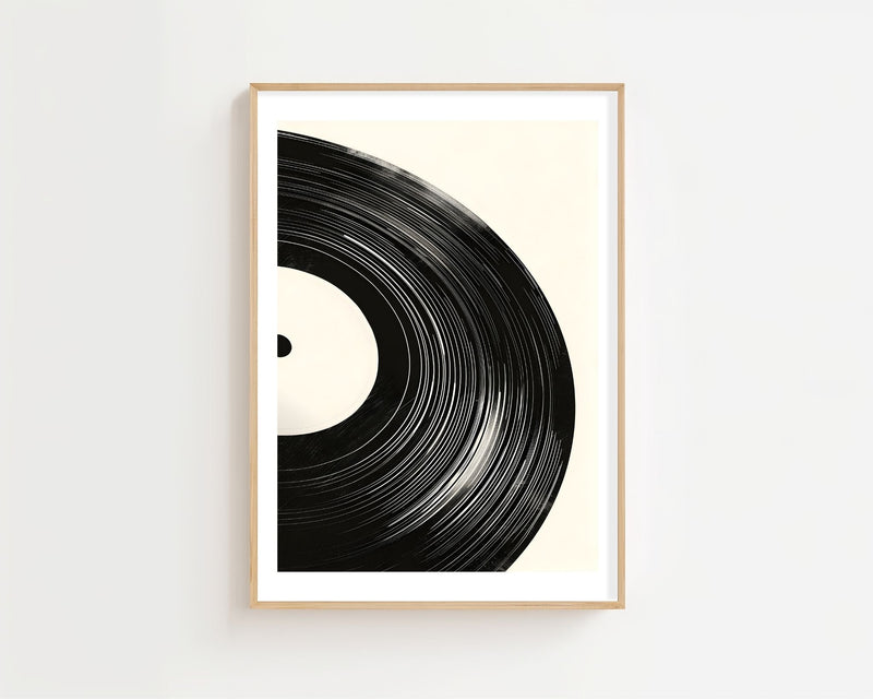 Vinyl Record Close Up Plakat - 21 x 29.7 cm (A4) - Nellastore