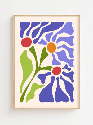 Violet Garden Forms Matisse Plakat - 21 x 29.7 cm - Nellastore