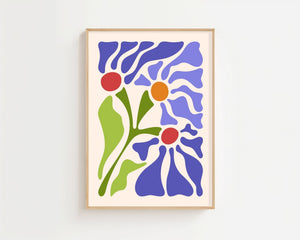 Violet Garden Forms Matisse Plakat - 21 x 29.7 cm - Nellastore