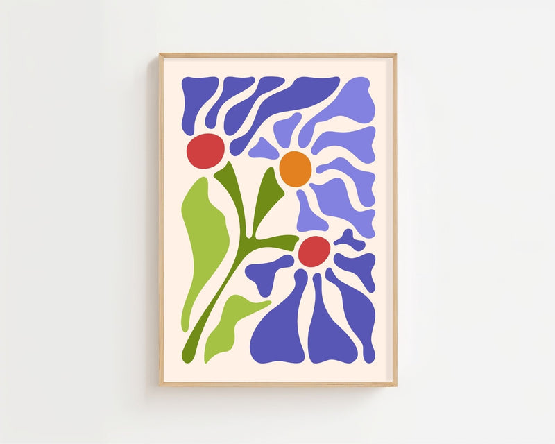 Violet Garden Forms Matisse Plakat - 21 x 29.7 cm - Nellastore