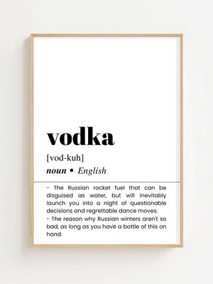 Vodka Plakat - 21 x 29.7 cm (A4) - Nellastore