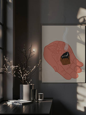 Warm Brownie Hand Plakat - 21 x 29.7 cm - Nellastore