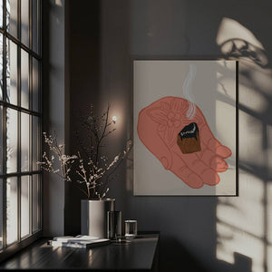 Warm Brownie Hand Plakat - 21 x 29.7 cm - Nellastore