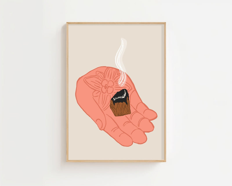 Warm Brownie Hand Plakat - 21 x 29.7 cm - Nellastore