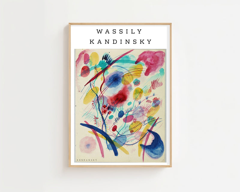 Wassily Kandinsky - Composition in Red, Blue, Green, Yellow Plakat - 21 x 29.7 cm - Nellastore