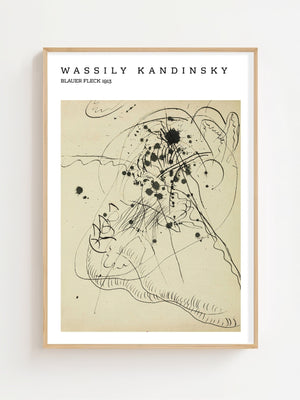 Wassily Kandinsky - Drawing after Blauer Fleck Plakat - 21 x 29.7 cm - Nellastore