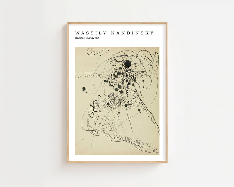 Wassily Kandinsky - Drawing after Blauer Fleck Plakat - 21 x 29.7 cm - Nellastore