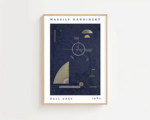 Wassily Kandinsky - Dull Grey Plakat - 21 x 29.7 cm - Nellastore