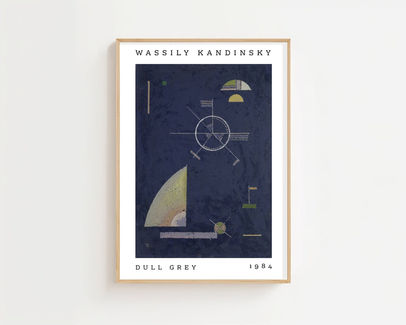 Wassily Kandinsky - Dull Grey Plakat - 21 x 29.7 cm - Nellastore