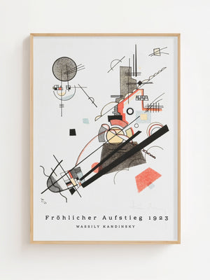 Wassily Kandinsky - Fröhlicher Aufstieg Plakat - 21 x 29.7 cm - Nellastore