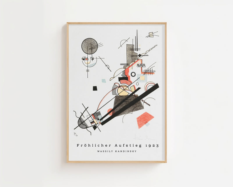 Wassily Kandinsky - Fröhlicher Aufstieg Plakat - 21 x 29.7 cm - Nellastore