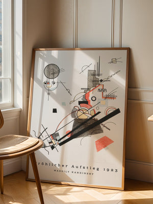 Wassily Kandinsky - Fröhlicher Aufstieg Plakat - 21 x 29.7 cm - Nellastore