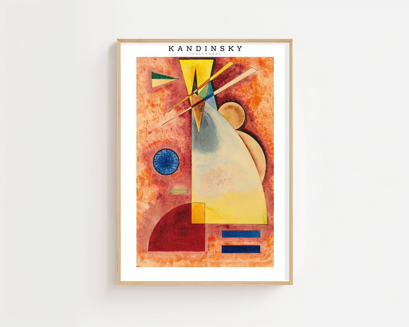 Wassily Kandinsky - Ineinander Plakat - 21 x 29.7 cm - Nellastore