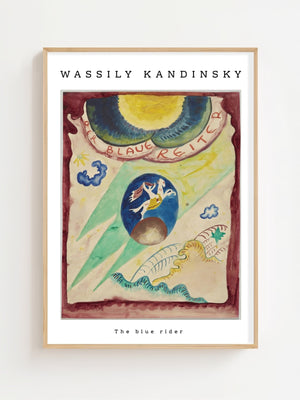 Wassily Kandinsky - The Blue Ride Plakat - 21 x 29.7 cm - Nellastore