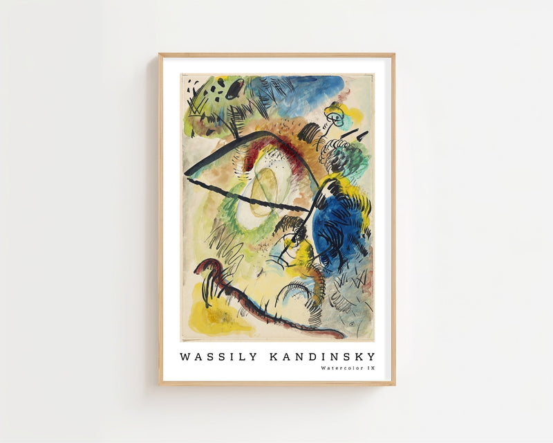 Wassily Kandinsky - Watercolor IX Plakat - 21 x 29.7 cm - Nellastore