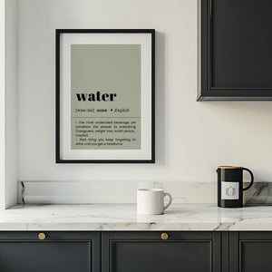 Water Plakat - 21 x 29.7 cm (A4) - Nellastore