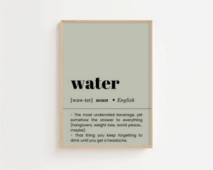 Water Plakat - 21 x 29.7 cm (A4) - Nellastore