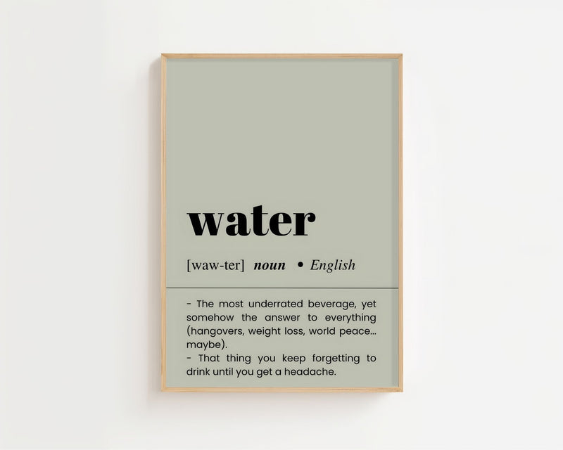 Water Plakat - 21 x 29.7 cm (A4) - Nellastore