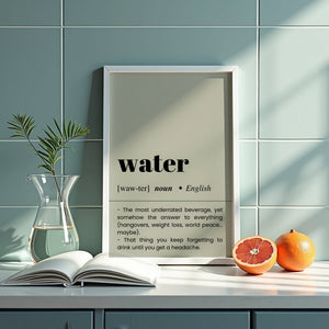 Water Plakat - 21 x 29.7 cm (A4) - Nellastore