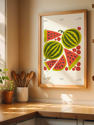 Watermelon Market Mood Plakat - 21 x 29.7 cm - Nellastore