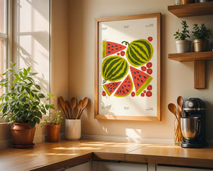 Watermelon Market Mood Plakat - 21 x 29.7 cm - Nellastore