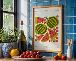 Watermelon Market Mood Plakat - 21 x 29.7 cm - Nellastore
