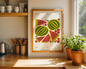 Watermelon Market Mood Plakat - 21 x 29.7 cm - Nellastore