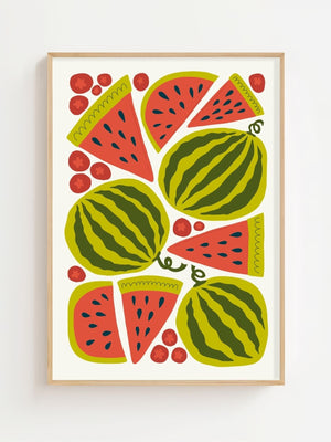 Watermelon Summer Plakat - 21 x 29.7 cm - Nellastore