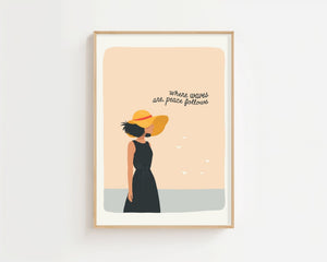 Where Waves Bring Peace Plakat - 21 x 29.7 cm (A4) - Nellastore