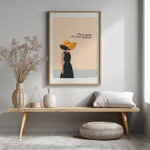 Where Waves Bring Peace Plakat - 21 x 29.7 cm (A4) - Nellastore