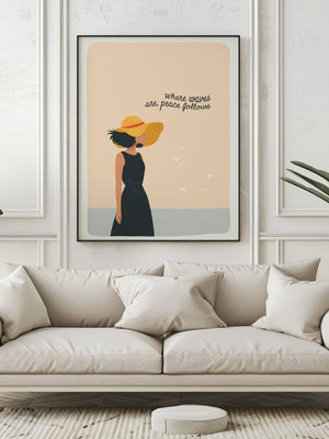 Where Waves Bring Peace Plakat - 21 x 29.7 cm (A4) - Nellastore