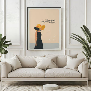 Where Waves Bring Peace Plakat - 21 x 29.7 cm (A4) - Nellastore