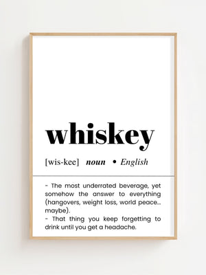 Whiskey Plakat - 21 x 29.7 cm (A4) - Nellastore